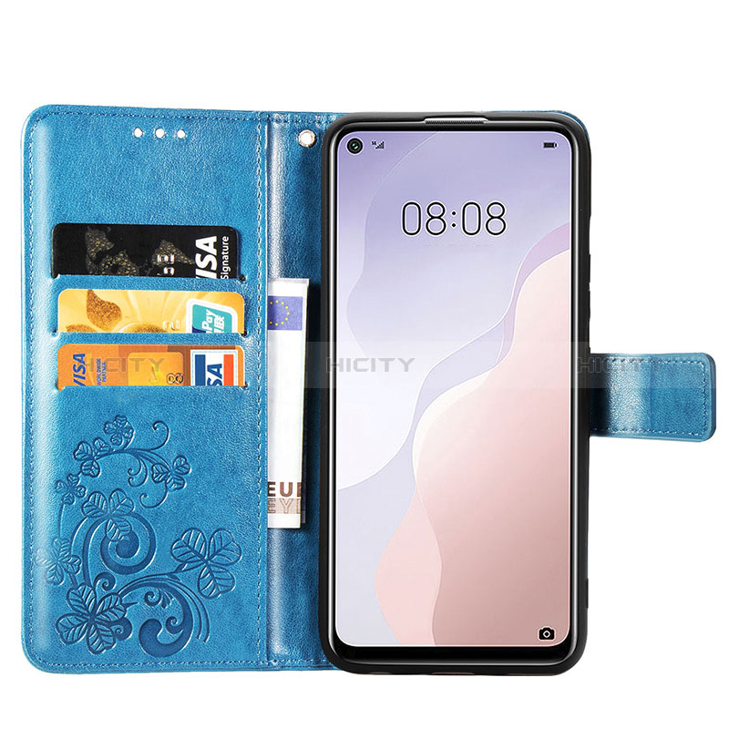 Custodia Portafoglio In Pelle Fiori Cover con Supporto per Huawei Nova 7 SE 5G