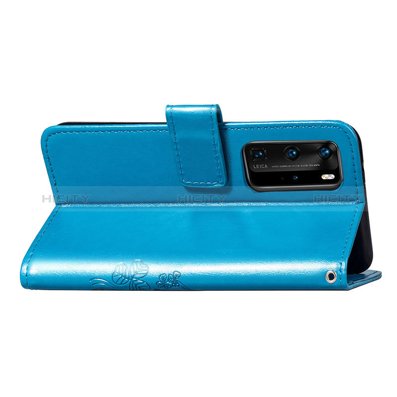 Custodia Portafoglio In Pelle Fiori Cover con Supporto per Huawei P40 Pro