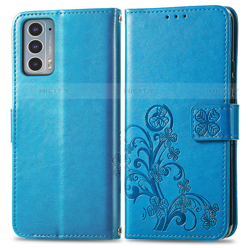 Custodia Portafoglio In Pelle Fiori Cover con Supporto per Motorola Moto Edge 20 5G