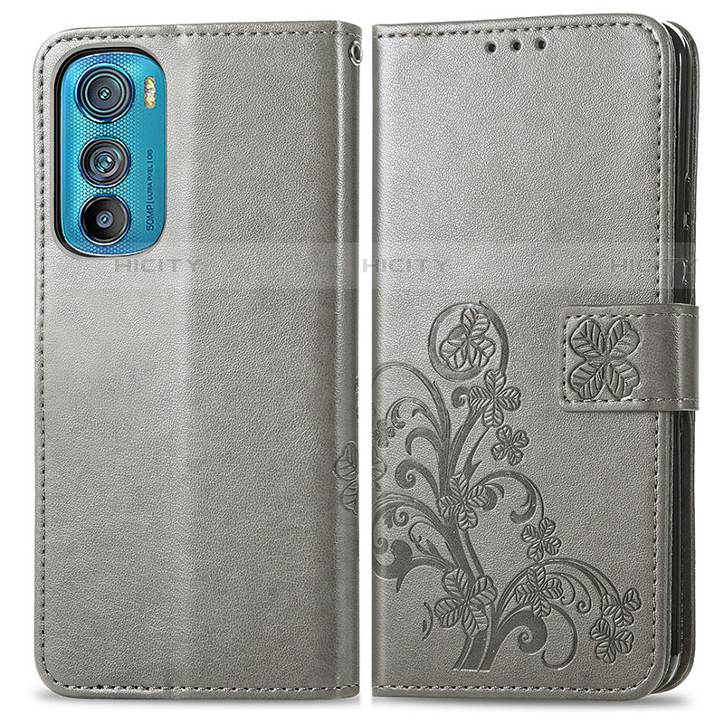 Custodia Portafoglio In Pelle Fiori Cover con Supporto per Motorola Moto Edge 30 5G