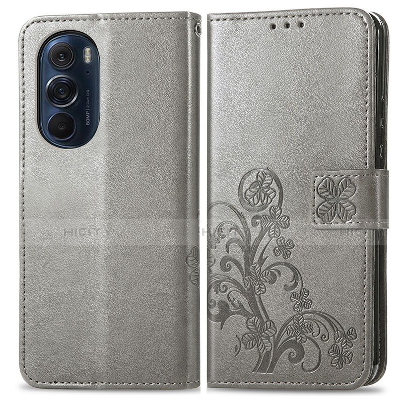 Custodia Portafoglio In Pelle Fiori Cover con Supporto per Motorola Moto Edge 30 Pro 5G