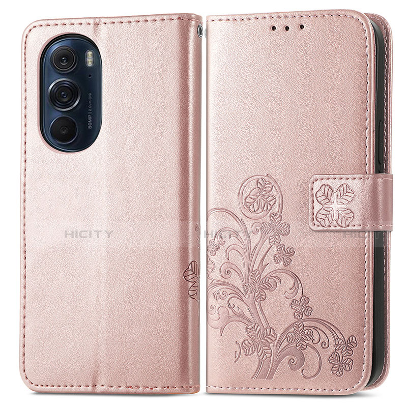 Custodia Portafoglio In Pelle Fiori Cover con Supporto per Motorola Moto Edge 30 Pro 5G