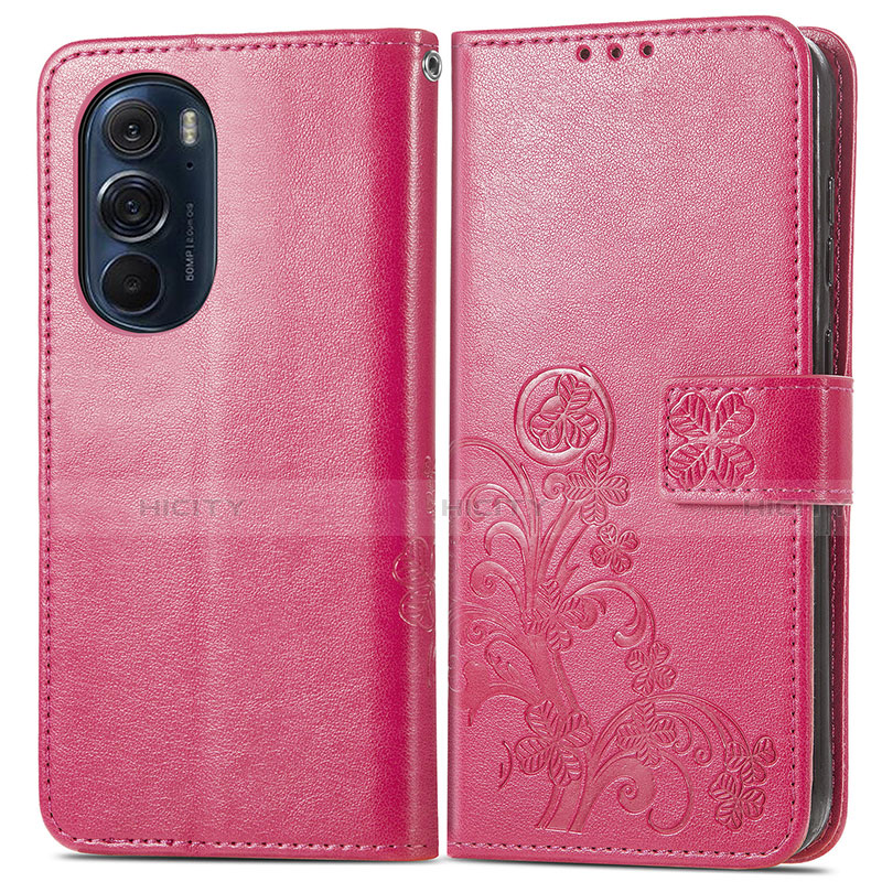 Custodia Portafoglio In Pelle Fiori Cover con Supporto per Motorola Moto Edge 30 Pro 5G