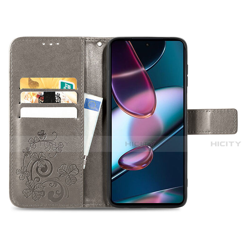 Custodia Portafoglio In Pelle Fiori Cover con Supporto per Motorola Moto Edge 30 Pro 5G