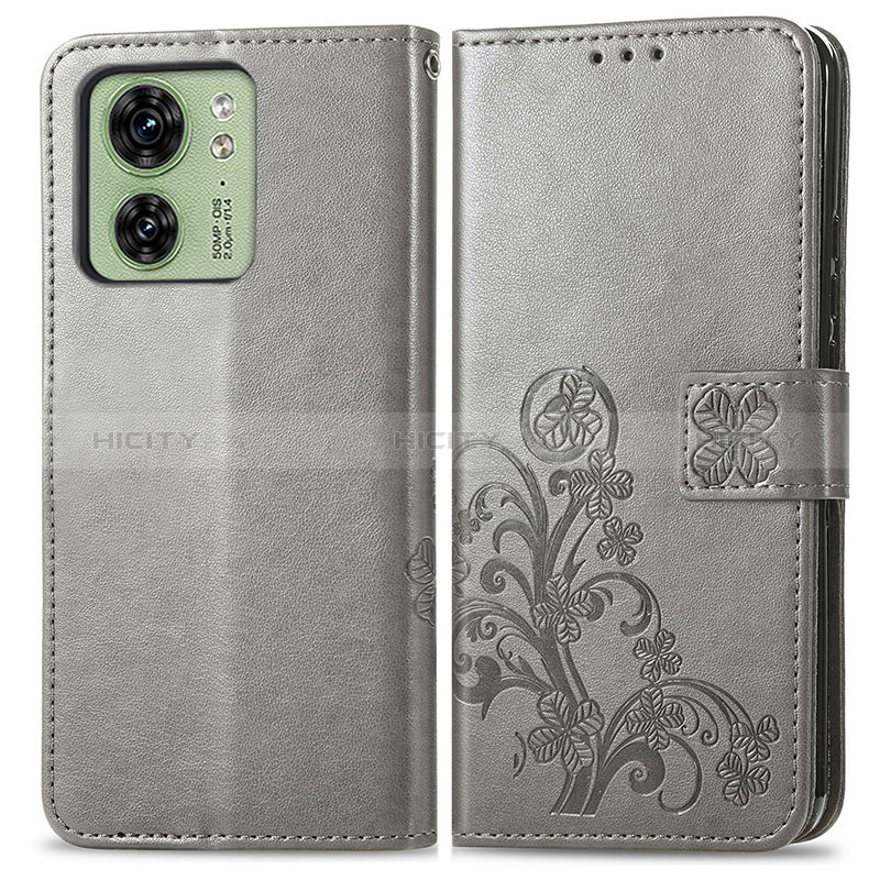 Custodia Portafoglio In Pelle Fiori Cover con Supporto per Motorola Moto Edge 40 5G