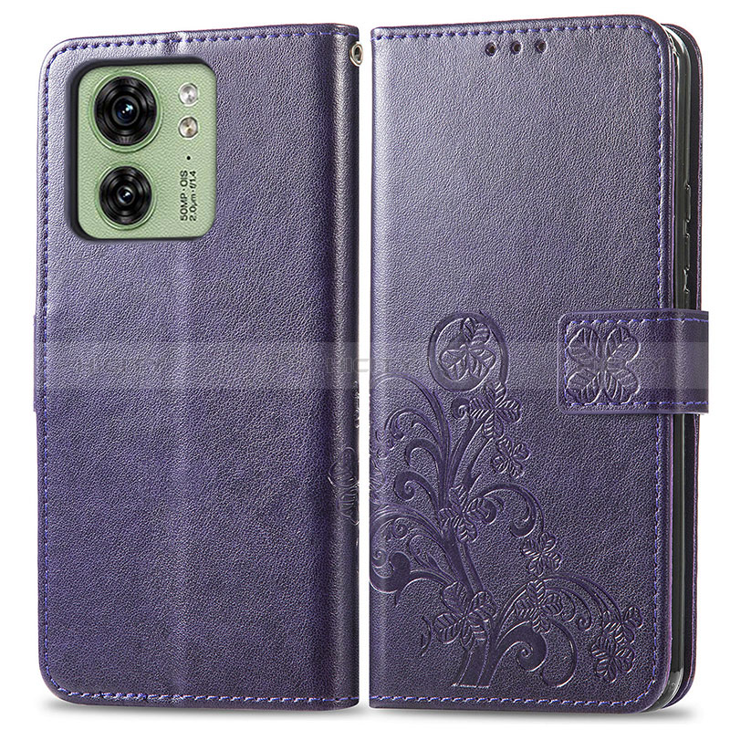 Custodia Portafoglio In Pelle Fiori Cover con Supporto per Motorola Moto Edge 40 5G