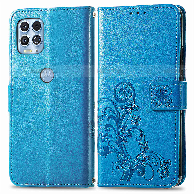 Custodia Portafoglio In Pelle Fiori Cover con Supporto per Motorola Moto Edge S 5G