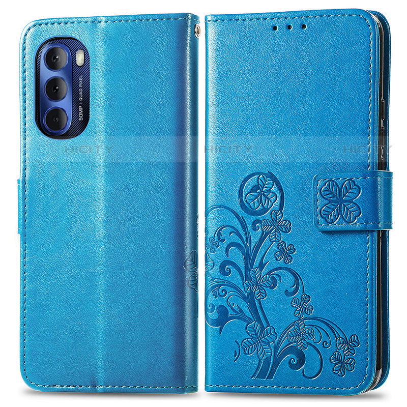 Custodia Portafoglio In Pelle Fiori Cover con Supporto per Motorola Moto G Stylus (2022) 5G