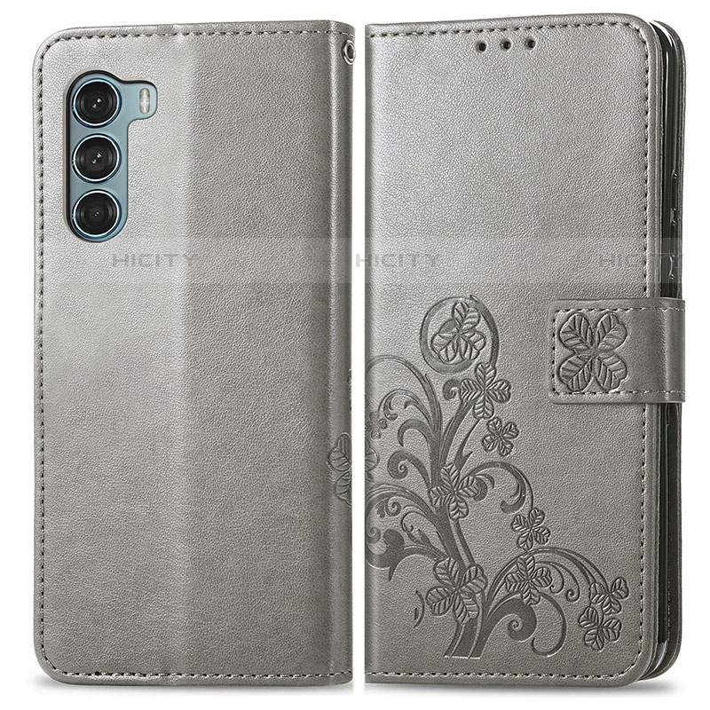 Custodia Portafoglio In Pelle Fiori Cover con Supporto per Motorola Moto G200 5G