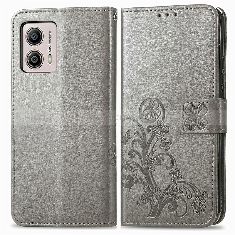 Custodia Portafoglio In Pelle Fiori Cover con Supporto per Motorola Moto G53j 5G