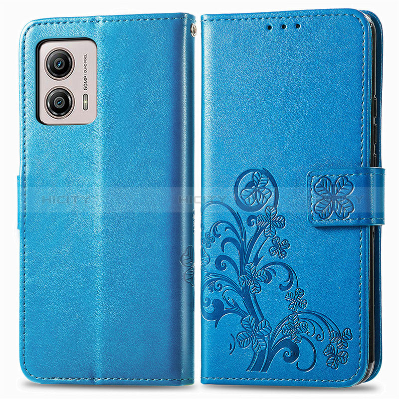 Custodia Portafoglio In Pelle Fiori Cover con Supporto per Motorola Moto G53y 5G