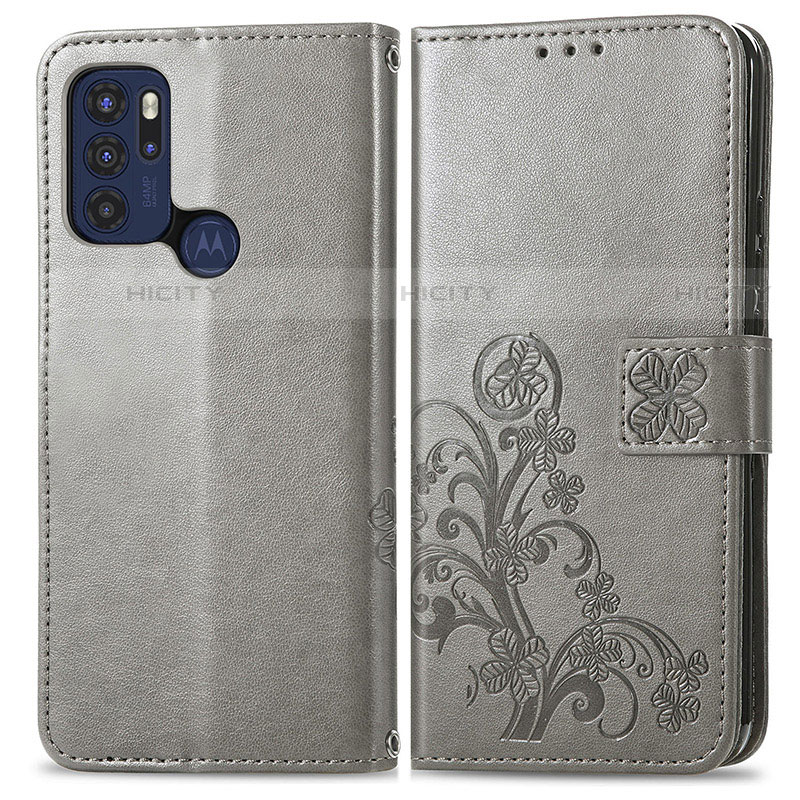 Custodia Portafoglio In Pelle Fiori Cover con Supporto per Motorola Moto G60s