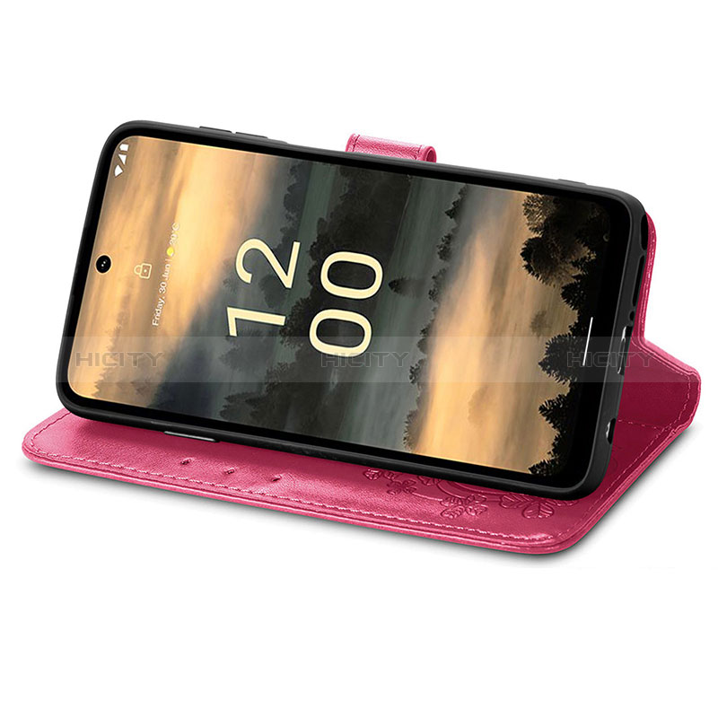 Custodia Portafoglio In Pelle Fiori Cover con Supporto per Nokia XR21