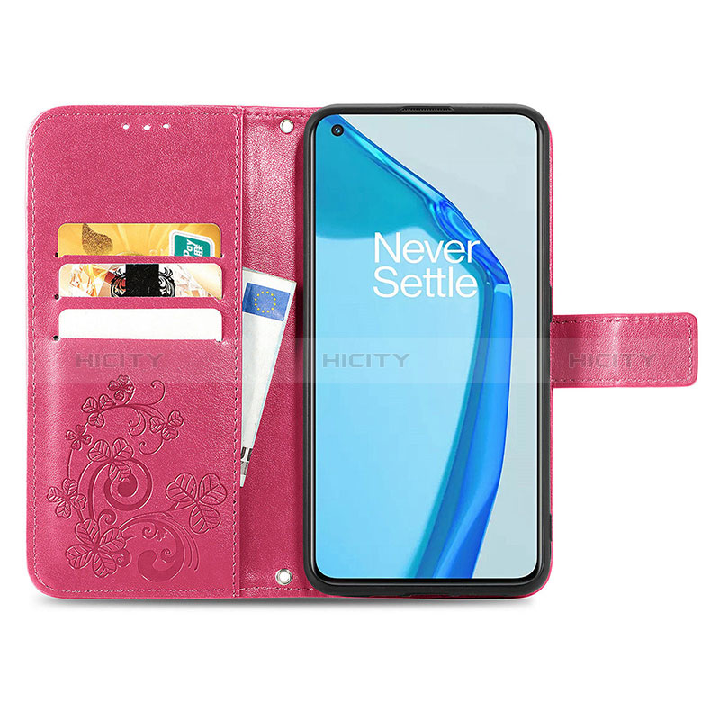 Custodia Portafoglio In Pelle Fiori Cover con Supporto per OnePlus 9R 5G