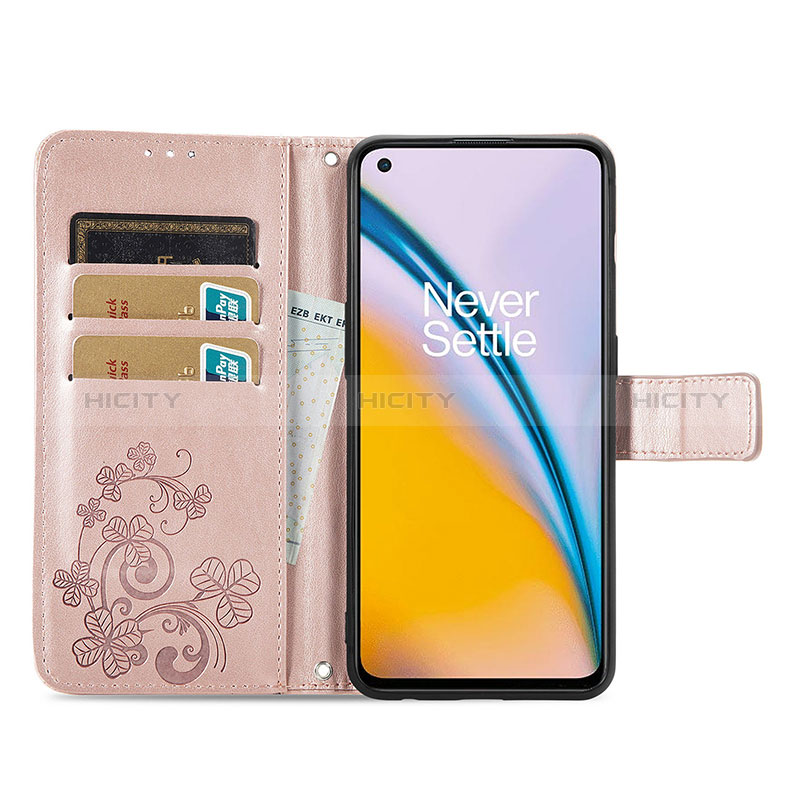 Custodia Portafoglio In Pelle Fiori Cover con Supporto per OnePlus Nord 2 5G