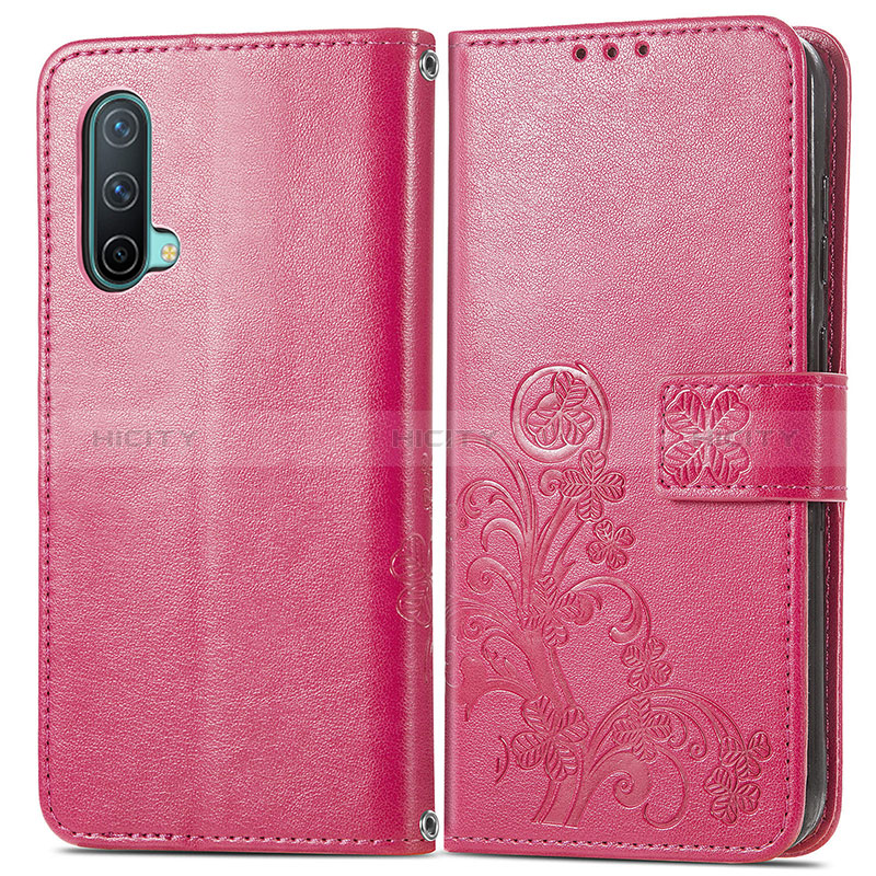 Custodia Portafoglio In Pelle Fiori Cover con Supporto per OnePlus Nord CE 5G