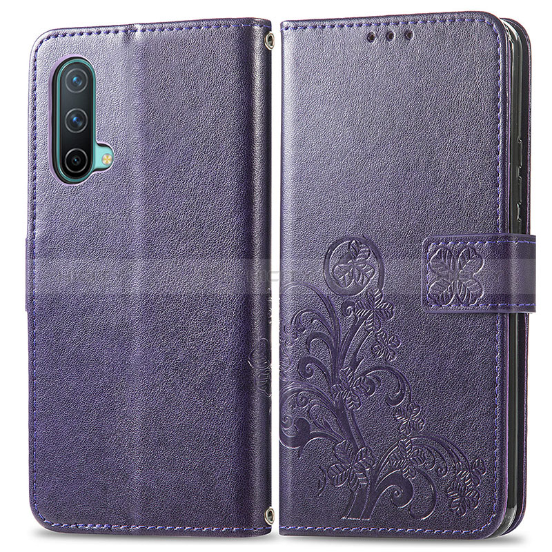 Custodia Portafoglio In Pelle Fiori Cover con Supporto per OnePlus Nord CE 5G