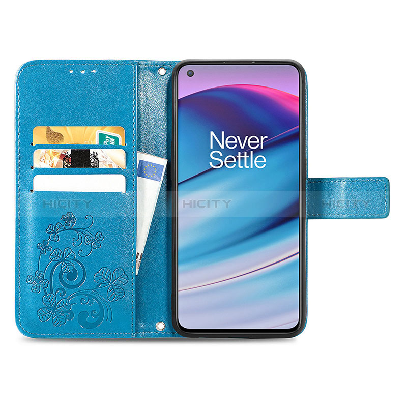 Custodia Portafoglio In Pelle Fiori Cover con Supporto per OnePlus Nord CE 5G