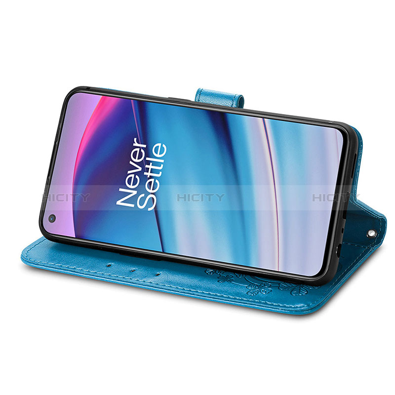 Custodia Portafoglio In Pelle Fiori Cover con Supporto per OnePlus Nord CE 5G