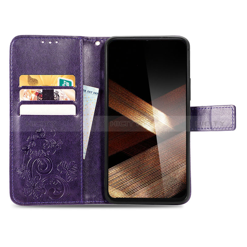 Custodia Portafoglio In Pelle Fiori Cover con Supporto per Oppo A38