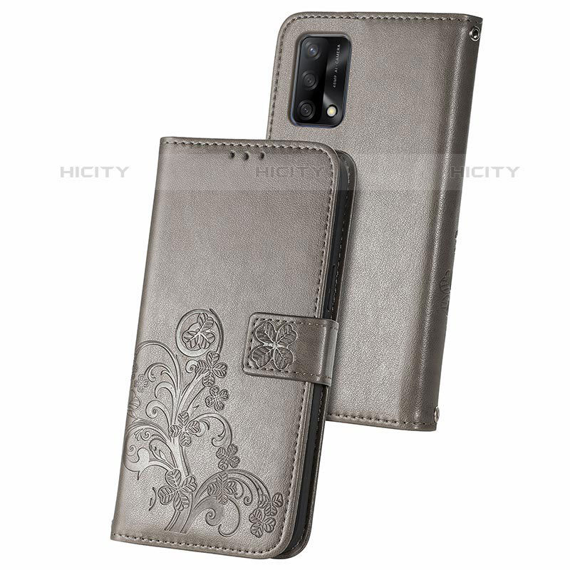 Custodia Portafoglio In Pelle Fiori Cover con Supporto per Oppo A74 4G