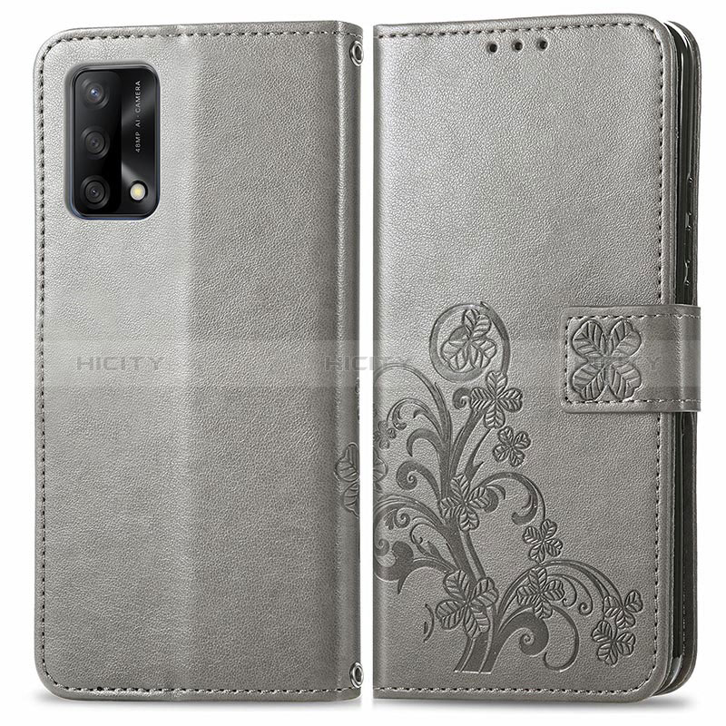 Custodia Portafoglio In Pelle Fiori Cover con Supporto per Oppo F19