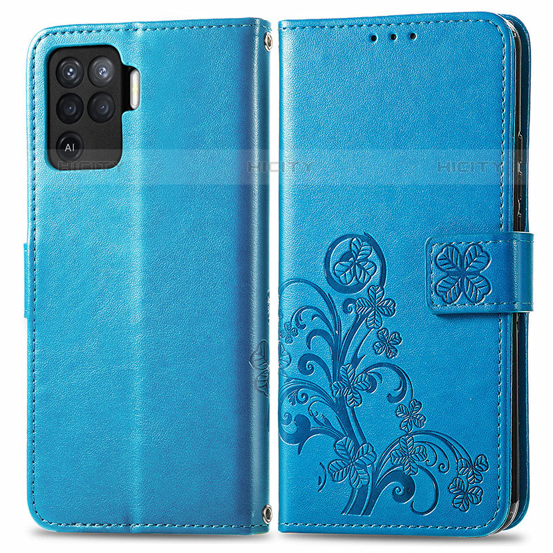 Custodia Portafoglio In Pelle Fiori Cover con Supporto per Oppo F19 Pro