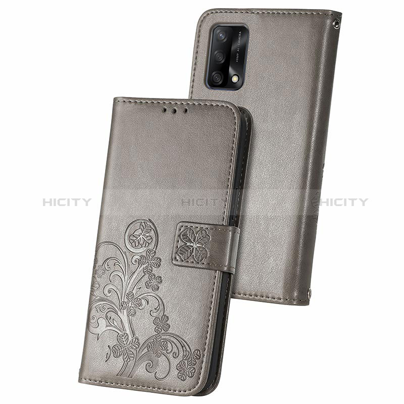 Custodia Portafoglio In Pelle Fiori Cover con Supporto per Oppo F19s