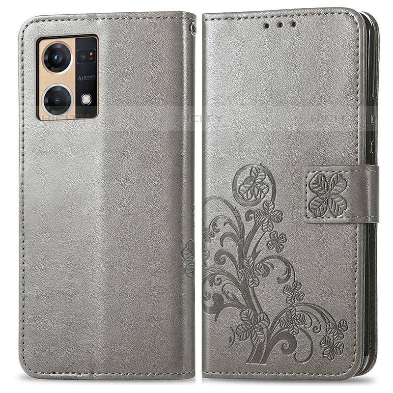 Custodia Portafoglio In Pelle Fiori Cover con Supporto per Oppo F21s Pro 4G