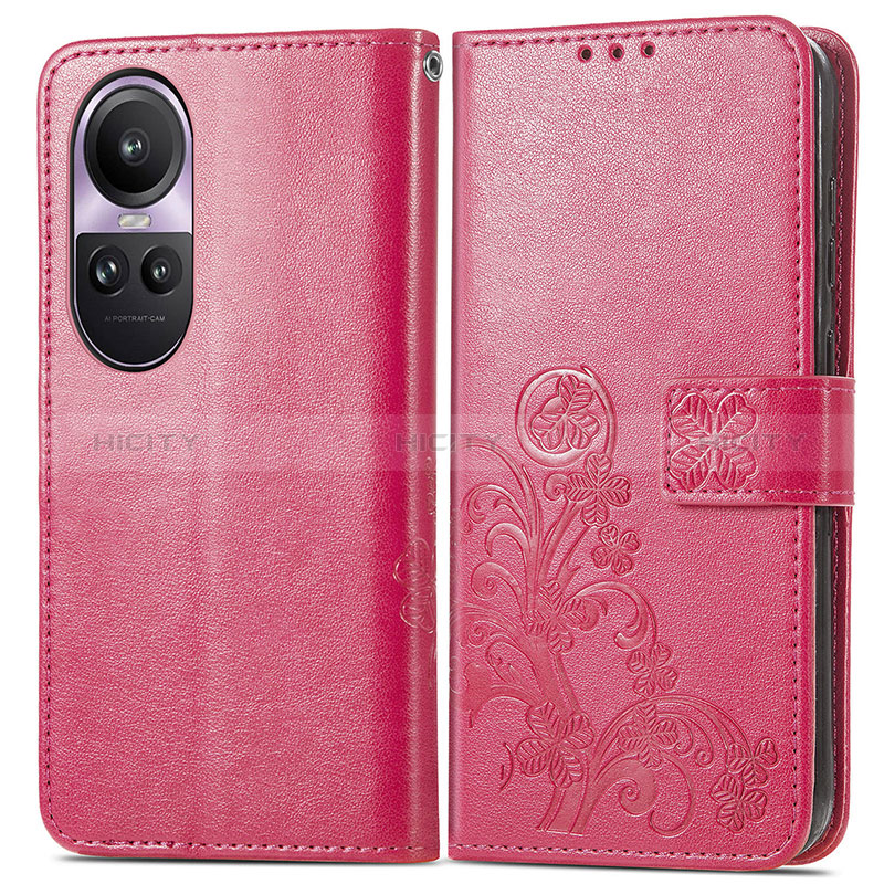 Custodia Portafoglio In Pelle Fiori Cover con Supporto per Oppo Reno10 5G