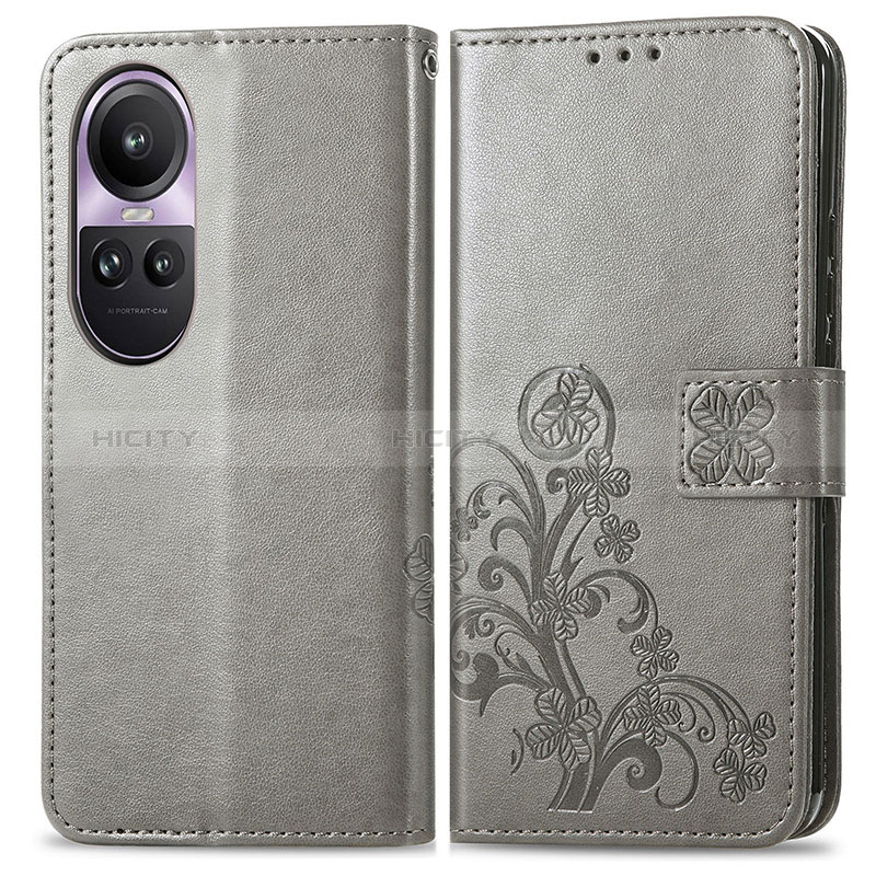 Custodia Portafoglio In Pelle Fiori Cover con Supporto per Oppo Reno10 Pro 5G