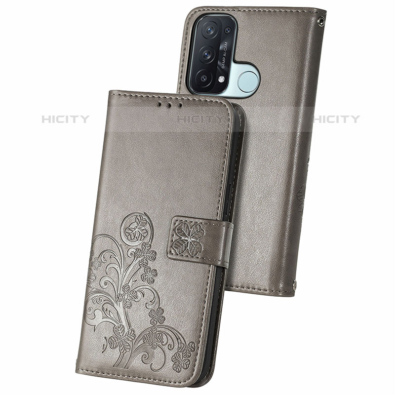 Custodia Portafoglio In Pelle Fiori Cover con Supporto per Oppo Reno5 A