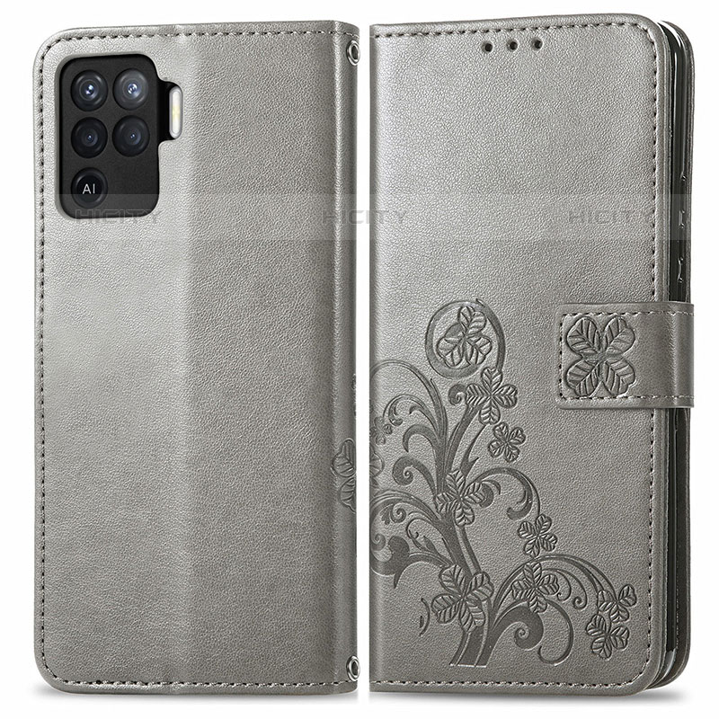 Custodia Portafoglio In Pelle Fiori Cover con Supporto per Oppo Reno5 Lite