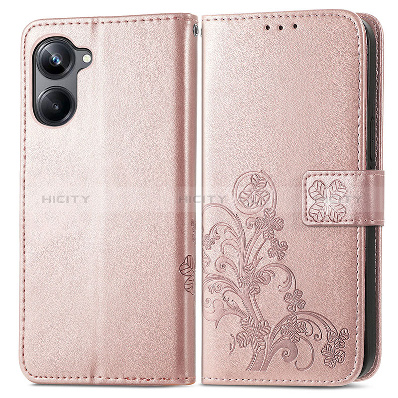 Custodia Portafoglio In Pelle Fiori Cover con Supporto per Realme 10 Pro 5G