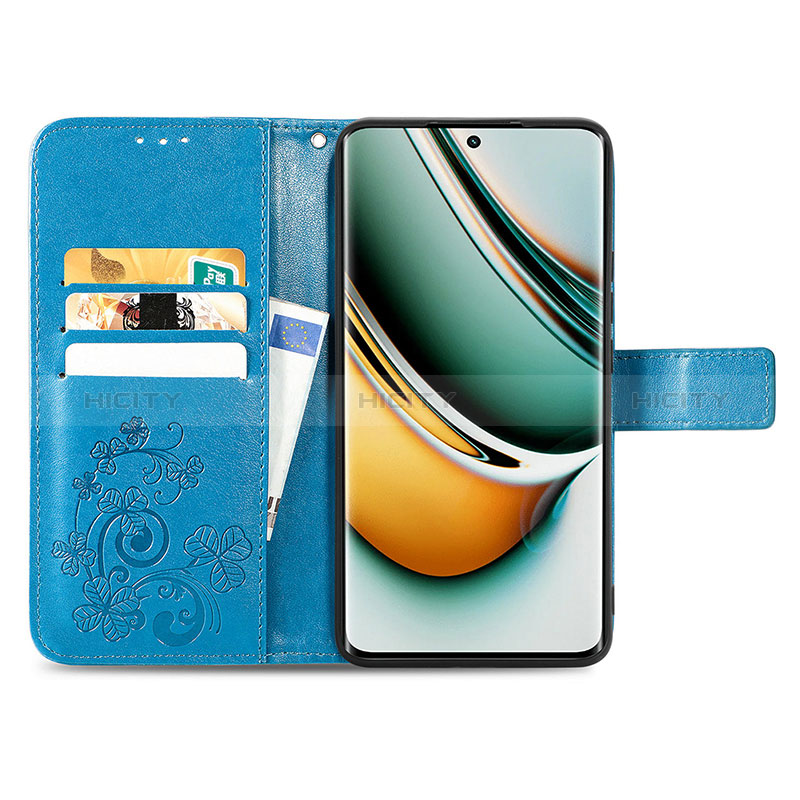 Custodia Portafoglio In Pelle Fiori Cover con Supporto per Realme 11 Pro+ Plus 5G