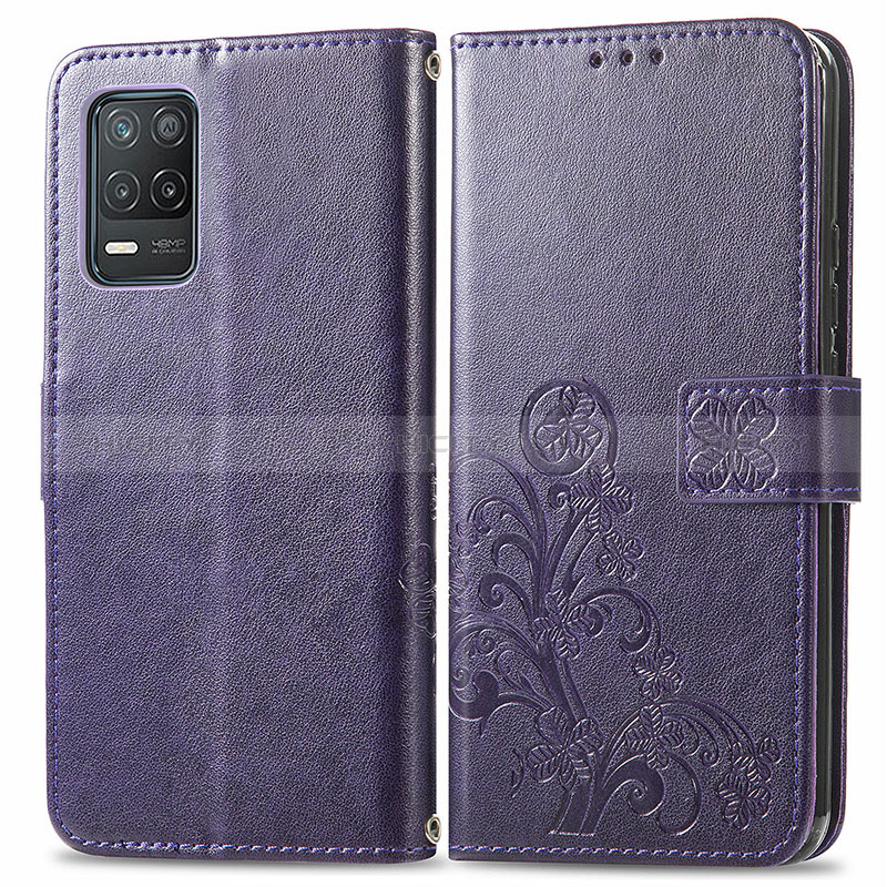 Custodia Portafoglio In Pelle Fiori Cover con Supporto per Realme 8 5G