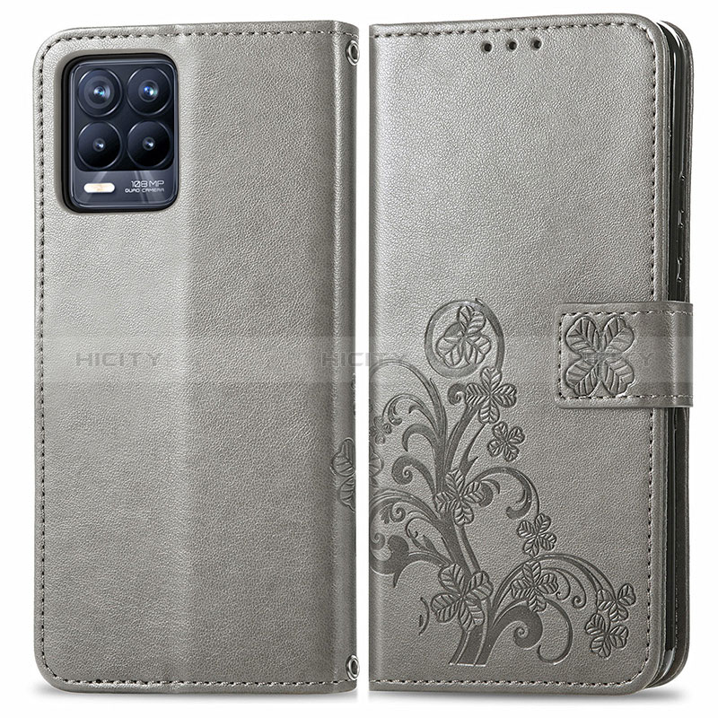 Custodia Portafoglio In Pelle Fiori Cover con Supporto per Realme 8 Pro