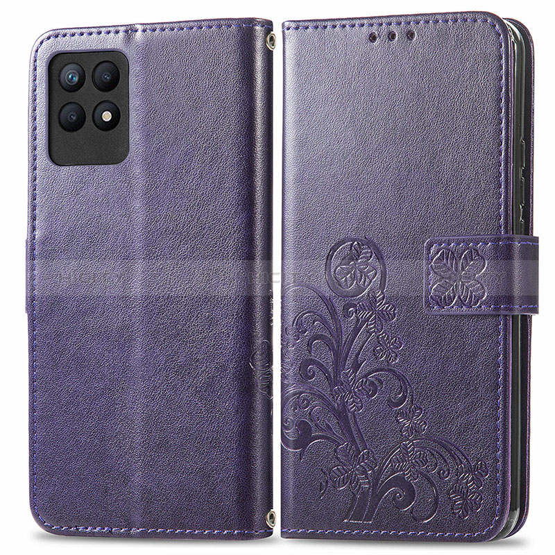 Custodia Portafoglio In Pelle Fiori Cover con Supporto per Realme 8i