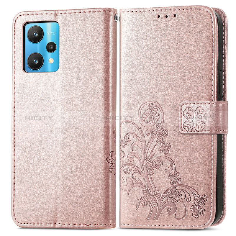 Custodia Portafoglio In Pelle Fiori Cover con Supporto per Realme 9 4G