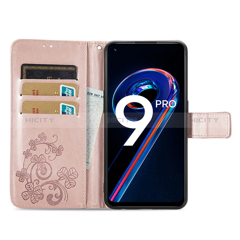 Custodia Portafoglio In Pelle Fiori Cover con Supporto per Realme 9 Pro 5G