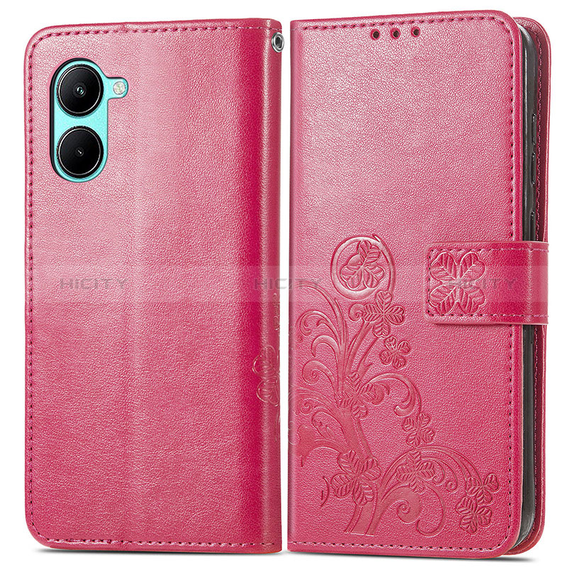 Custodia Portafoglio In Pelle Fiori Cover con Supporto per Realme C33 (2023)