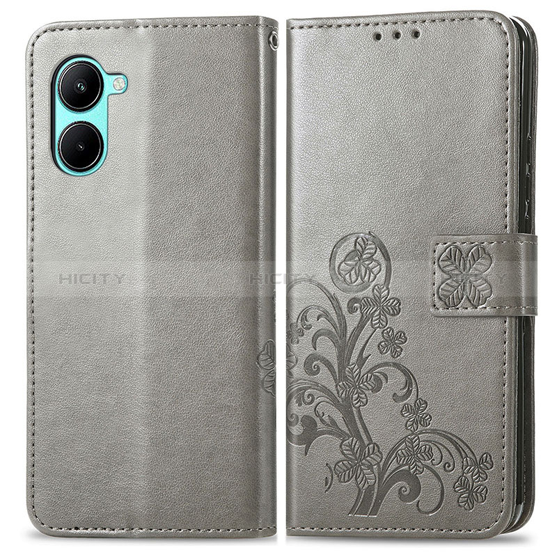 Custodia Portafoglio In Pelle Fiori Cover con Supporto per Realme C33 (2023)