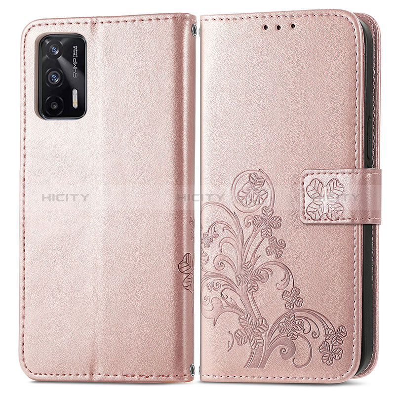 Custodia Portafoglio In Pelle Fiori Cover con Supporto per Realme GT 5G