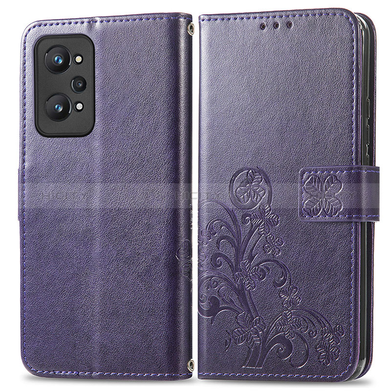 Custodia Portafoglio In Pelle Fiori Cover con Supporto per Realme GT2 5G