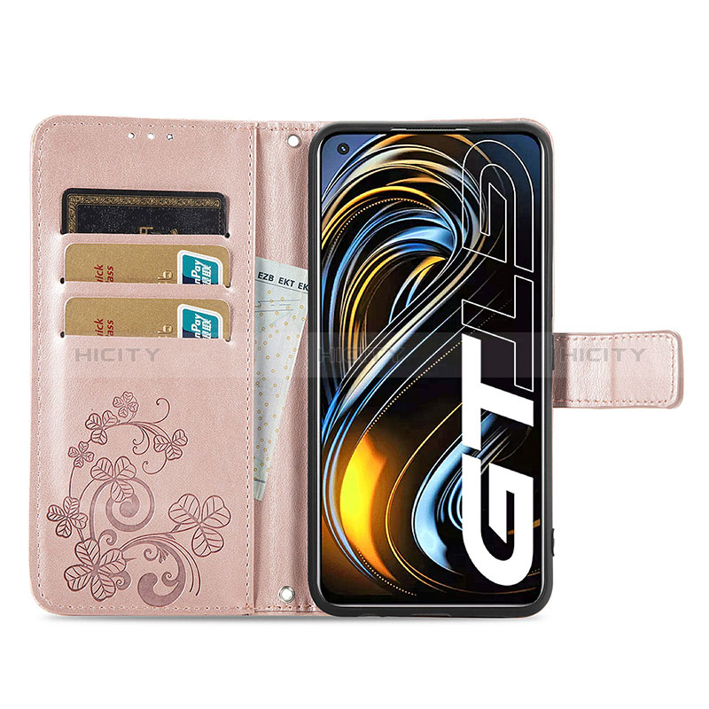 Custodia Portafoglio In Pelle Fiori Cover con Supporto per Realme Q3 Pro 5G