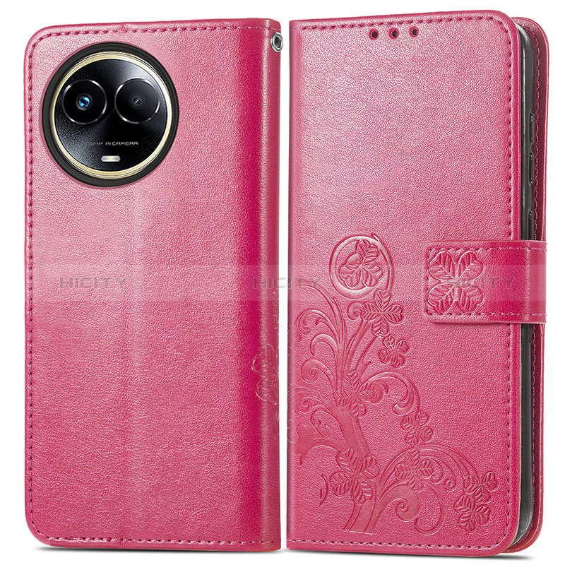 Custodia Portafoglio In Pelle Fiori Cover con Supporto per Realme V50s 5G