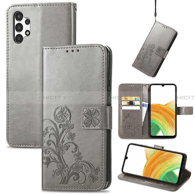 Custodia Portafoglio In Pelle Fiori Cover con Supporto per Samsung Galaxy A13 4G