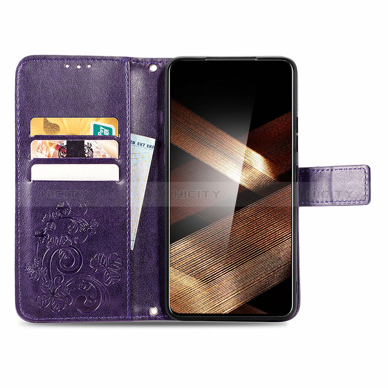 Custodia Portafoglio In Pelle Fiori Cover con Supporto per Samsung Galaxy A15 LTE