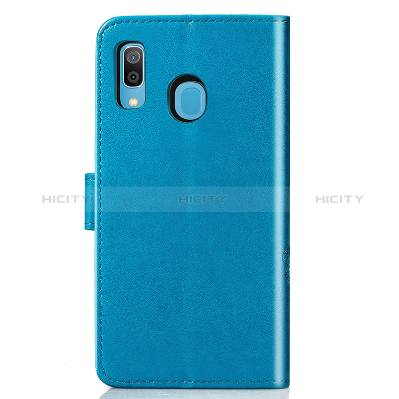 Custodia Portafoglio In Pelle Fiori Cover con Supporto per Samsung Galaxy A20