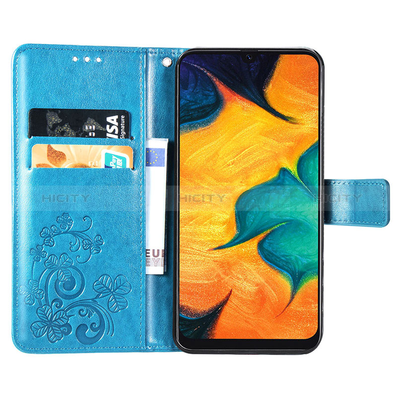 Custodia Portafoglio In Pelle Fiori Cover con Supporto per Samsung Galaxy A20